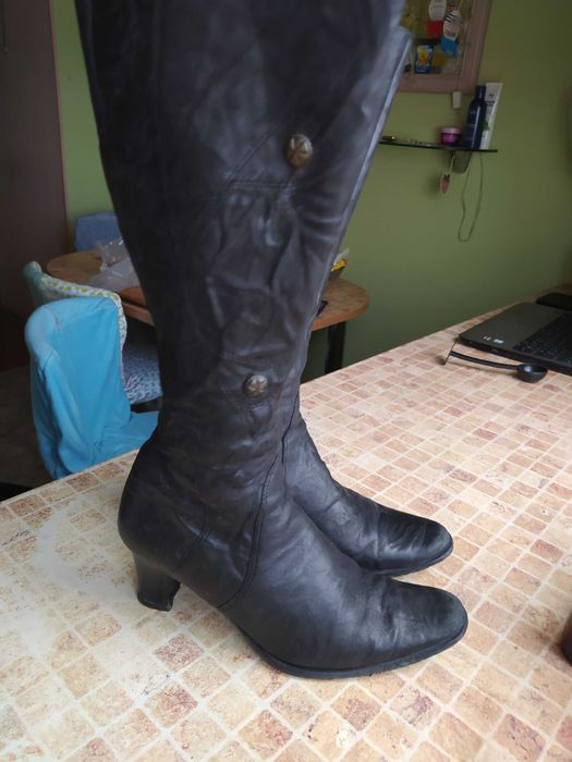 Женские сапоги кожа осень весна размер 40