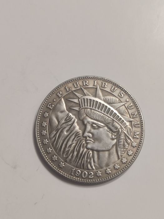 Moneta medal replika Hobo USA 1902 one dollar  średnica 3,5 cm