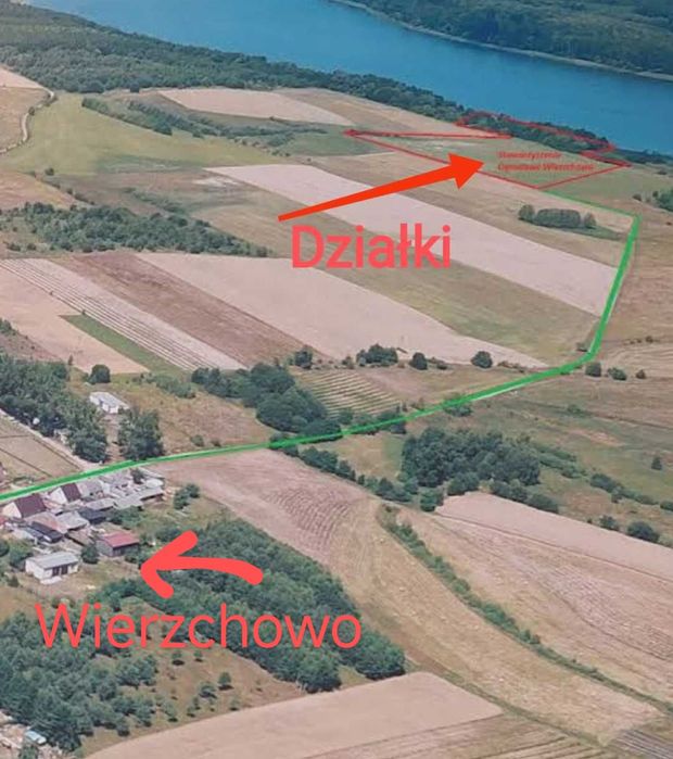 Działka rekreacyjna nad Jeziorem Wąsosze Wierzchowo powiat drawski