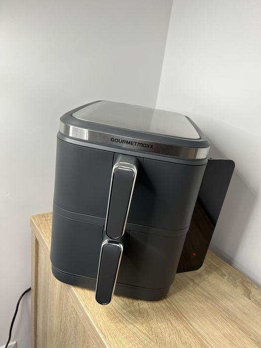 Потужний аерогриль GOURMETmaxx 2×5 л з сенсорним дисплеєм