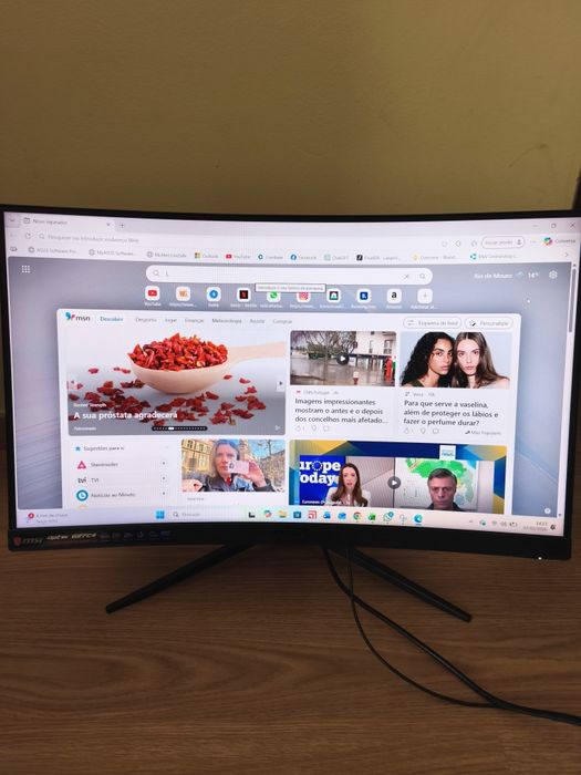 Monitor 165hz 1ms MSI curvo