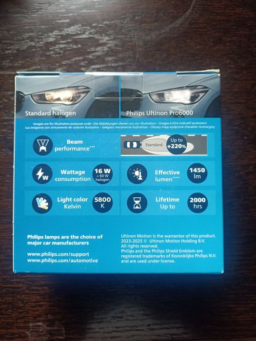 Żarówki Philips H7 Ultinon Pro6000 HL Standard LED komplet