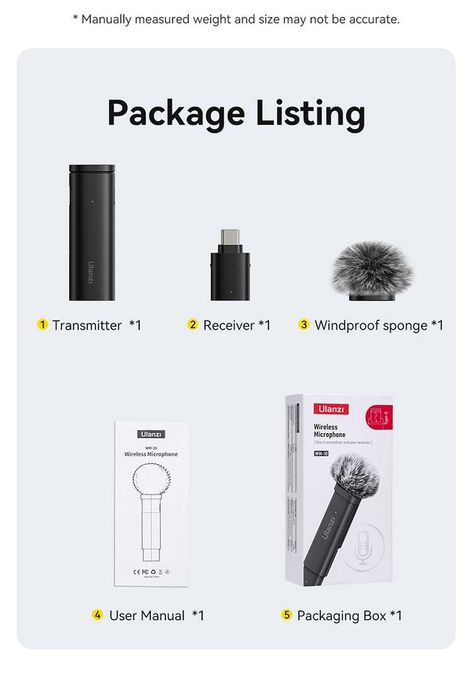 Mikrofon krawatowy Ulanzi WM 10 złącze Typu C