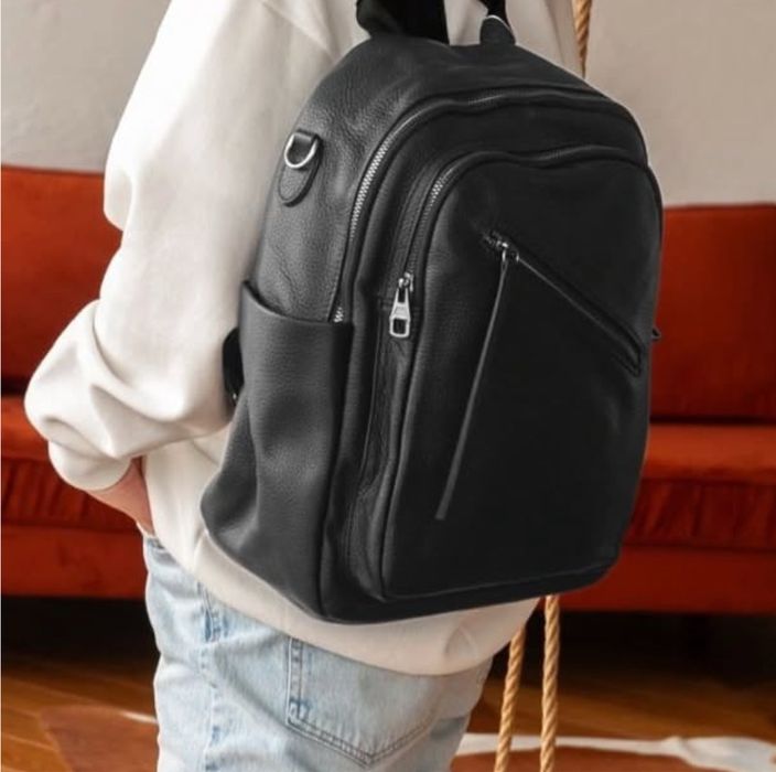 Шкіряний жіночий рюкзак-сумка, Кожаный женский рюкзак