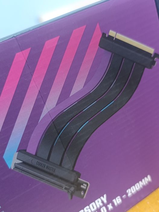 Cabo Riser PCIe 4.0 preto 20cm