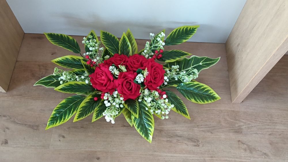 Stroik na cmentarz wiązanka na grób  80 cm