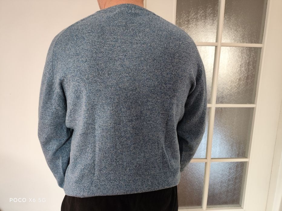 Sweter męski Marks&Spencer wełna jagnieca
