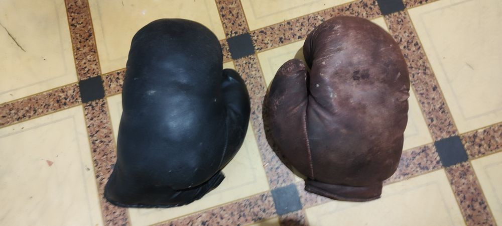 Перчатки боксерские тренировочные, натуральная кожа