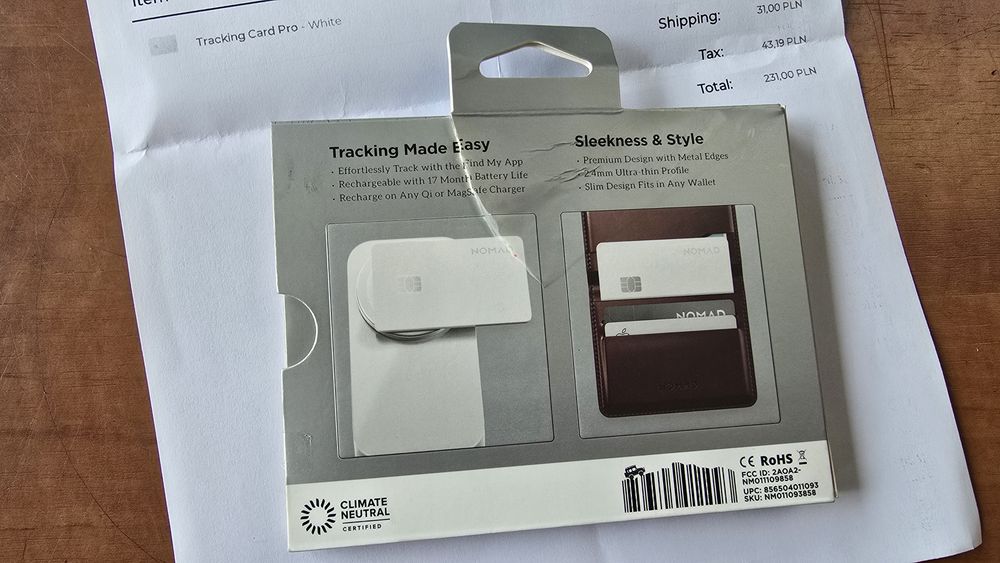 Nomad Tracking Card Pro Apple nowa