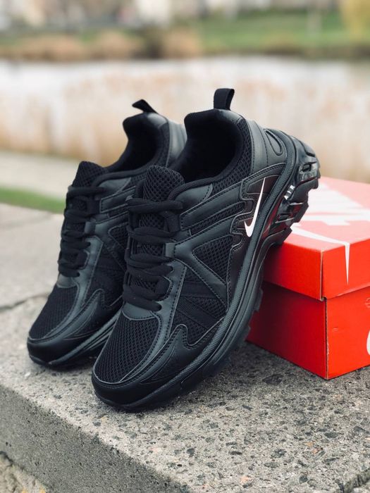 Лето 2026 / Nike мужские кроссовки / летние кросовки Найк / беговые красовки / черные мужские красивки найк / сеточные / натуральная кожа