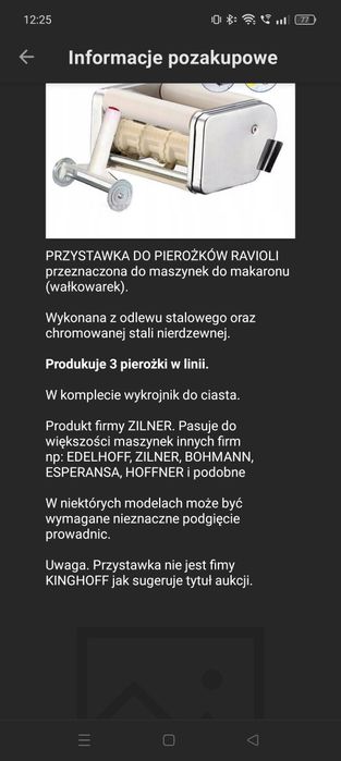 Przystawka do pierogów ravioli