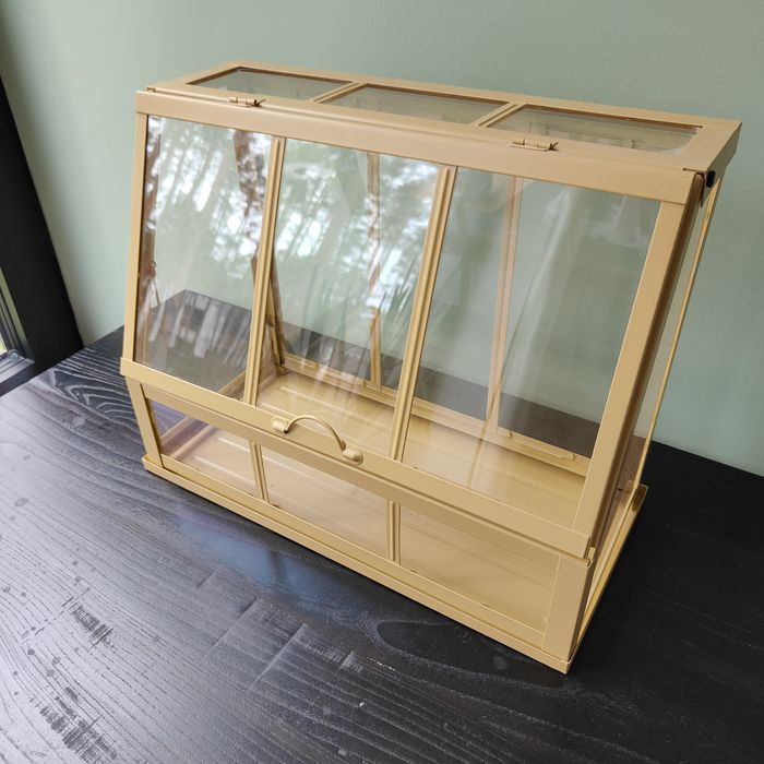 Ikea ÅKERBÄR mini szklarnia żółta