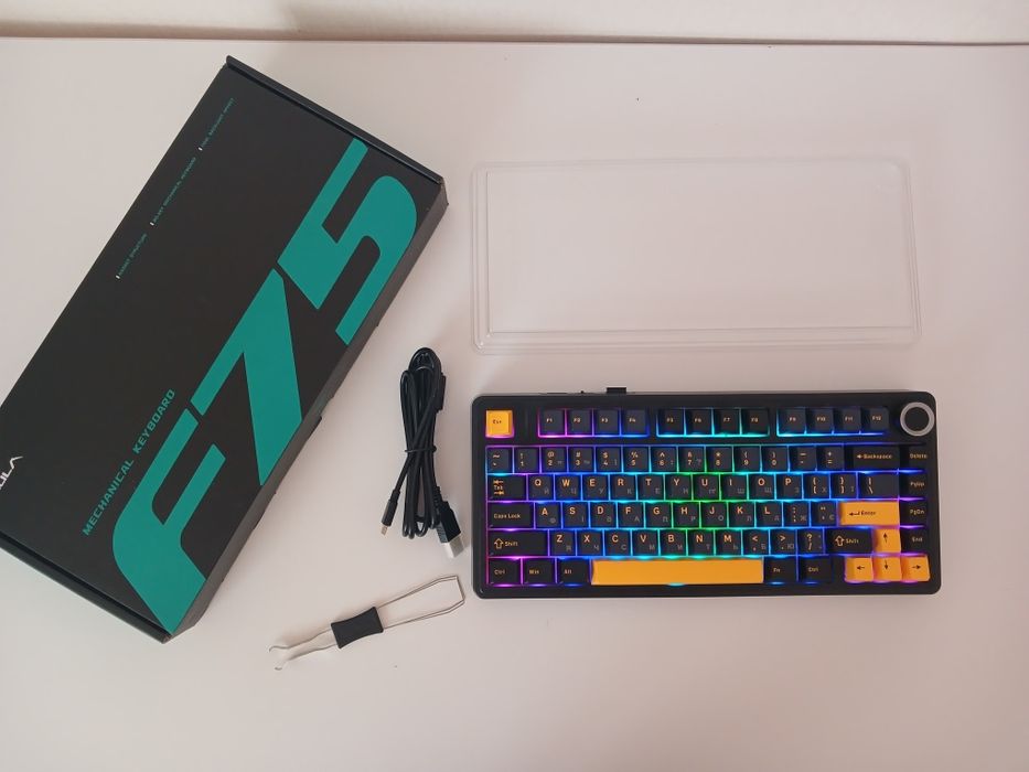 AULA F75 Black — механічна клавіатура 75% з RGB