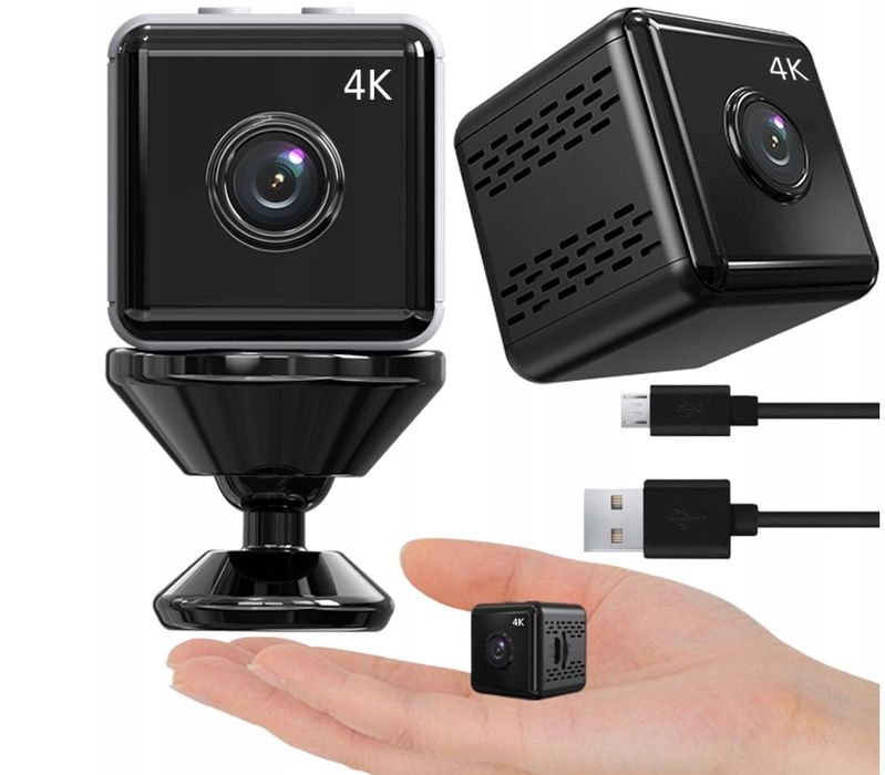 Mini Kamera Szpiegowska 4K z Detekcją Ruchu WiFi