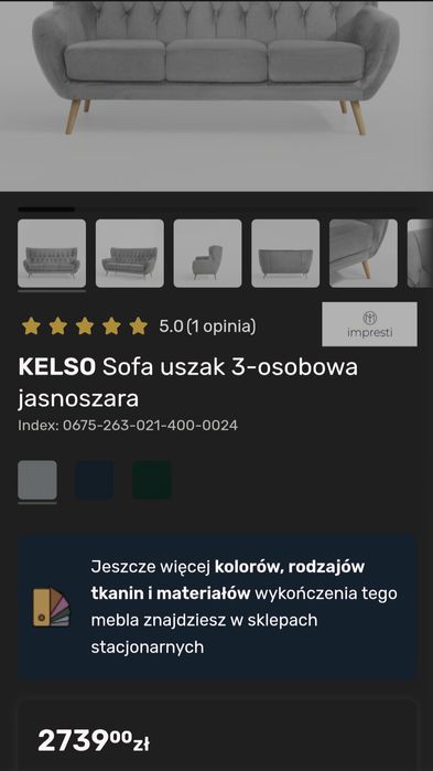 Kanapa sofa  pikowana