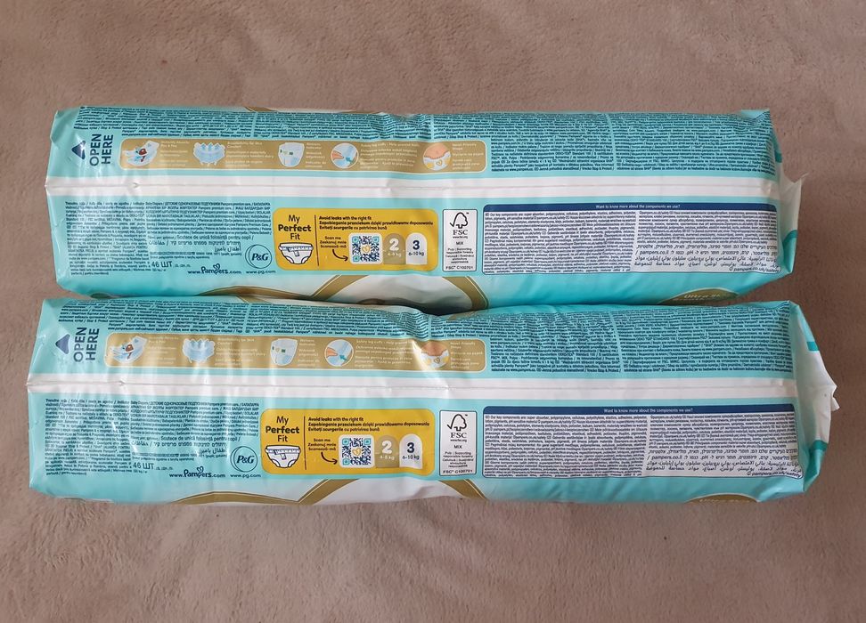Підгузки Pampers Premium Care розмір 2 (4-8 кг), 46 шт