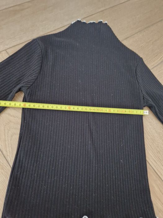 Bluzka pół golf  prążkowana czarna Bershka xs