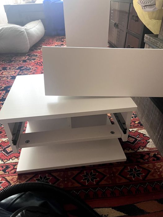 Mesa de cabeceira branca Sklum, flutuante/suspensa