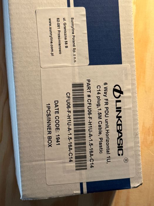 Nowa Listwa RACK 1U  - PDU - Linkbasic CFU06 - C14 plug