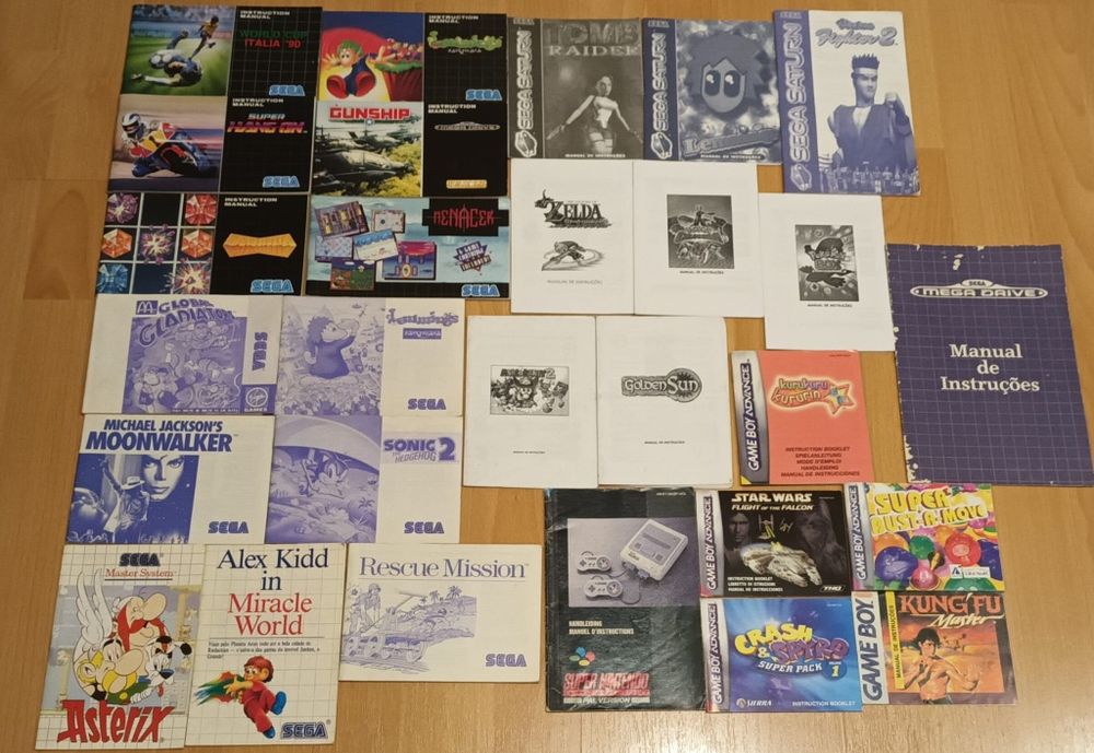 Manuais de Jogos e consolas Nintendo Sega