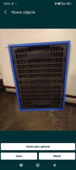 Skrzynki plastikowe składane