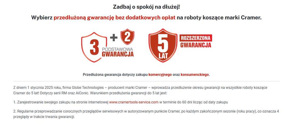 Robot koszący Cramer RM100