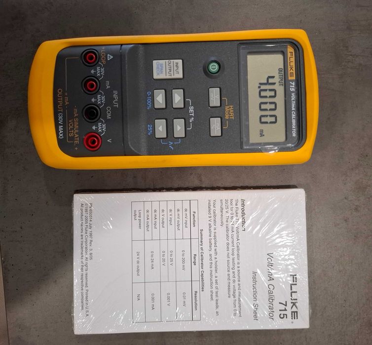 FLUKE 715 - Calibrador de Processo, Loop, Volt/mA.