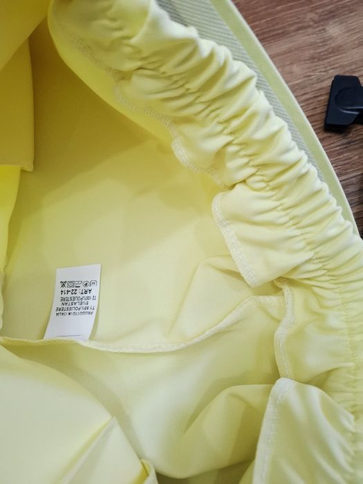 Żółty garnitur damski elegancki marynarka żakiet spodnie L 40 nowy