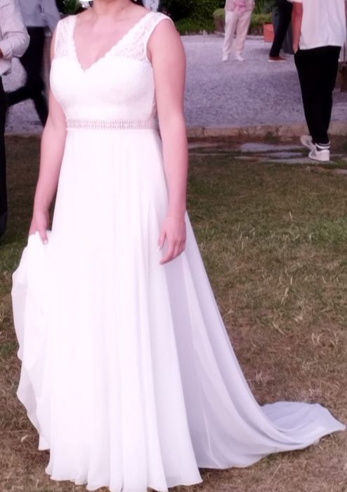 Vestido de noiva - L/42 - como novo