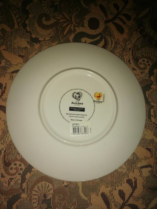 Assiette Plate UEFA Euro 2004 – Mascotte Kinas Portugal – Collection Vaisselle Officielle