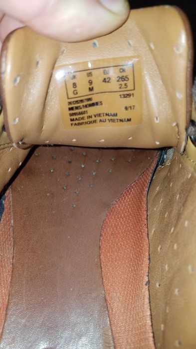 Buty CLARKS Unstructured 42/43 27.5cm Skórzane* półbuty brązowe skóra