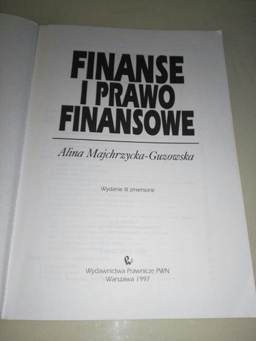 Finanse i prawo finansowe