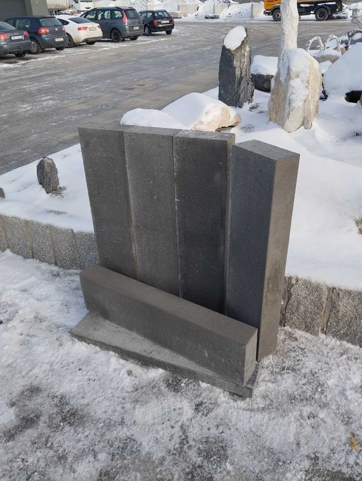 Opornik Betonowy duża palisada mur oporowy podwyższenie murek schody
