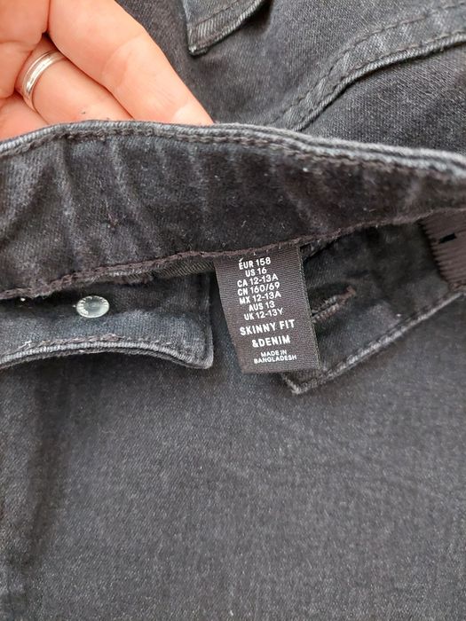 Spodnie czarne h&m 158