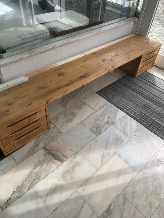 vendo bancada construida em madeira