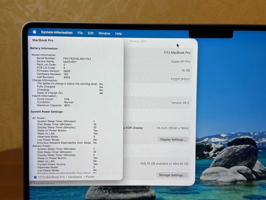 MacBook Pro 14 2021 16 512 m1 pro