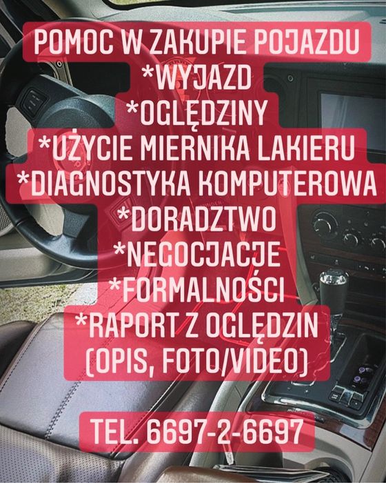 POMOC W ZAKUPIE AUTA oględziny samochodu miernik komputer diagnostyka