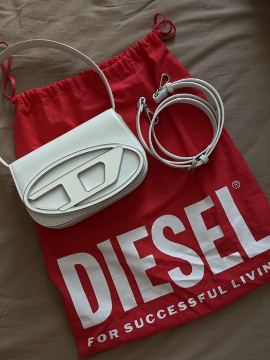 Сумка біла шкіряна Diesel оригінал