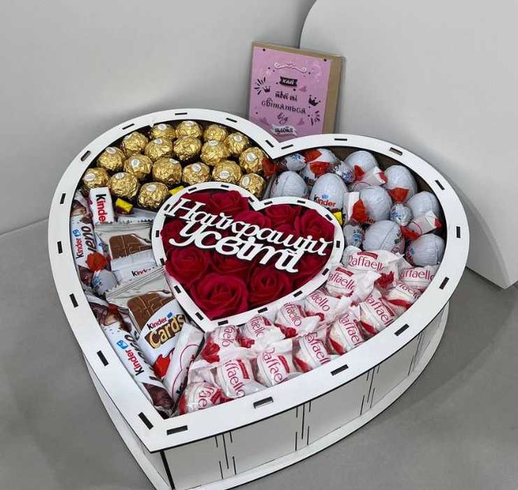 Новорічний подарунок, Подарунковий бокс із цукерками, Солодкий набір