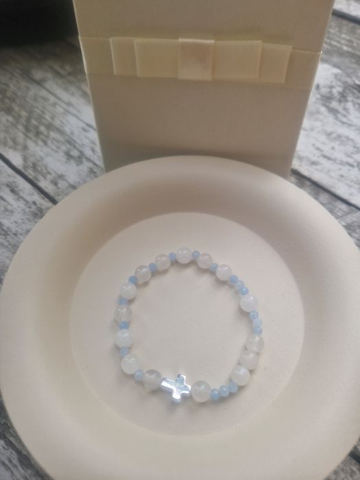 Bransoletka różaniec kamień księżycowy