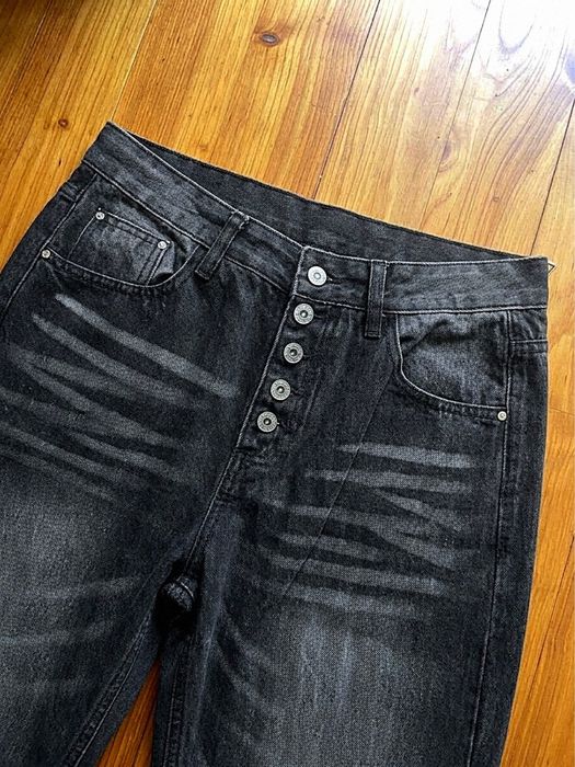 Джинси flared jeans з гудзиками дрип baggy drip archive opium