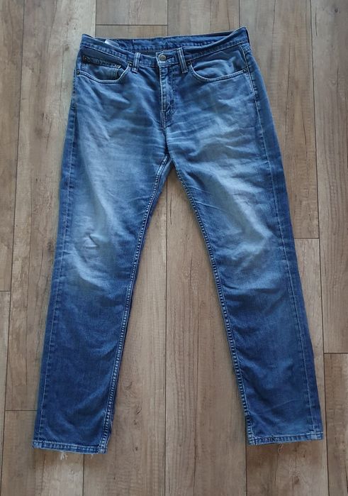 Levis 511 Przylegające SPODNIE JEANS przecierany niebieski - W34/L32