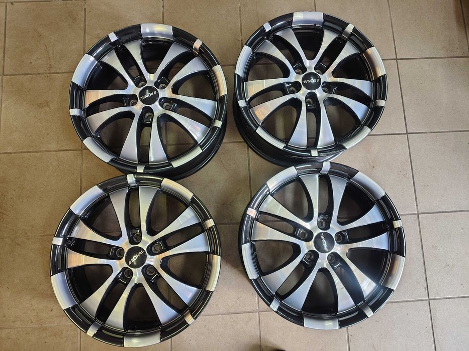 Aluminiowe felgi RONAL 18 cali 5x112 VW  Seat Skoda Audi Komplet 4 sztuki et 51 7,5J Piasta 66,4