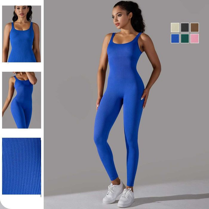 Безшовний Комбінезон Рубчик з Щільним Поясом, 4 кольори