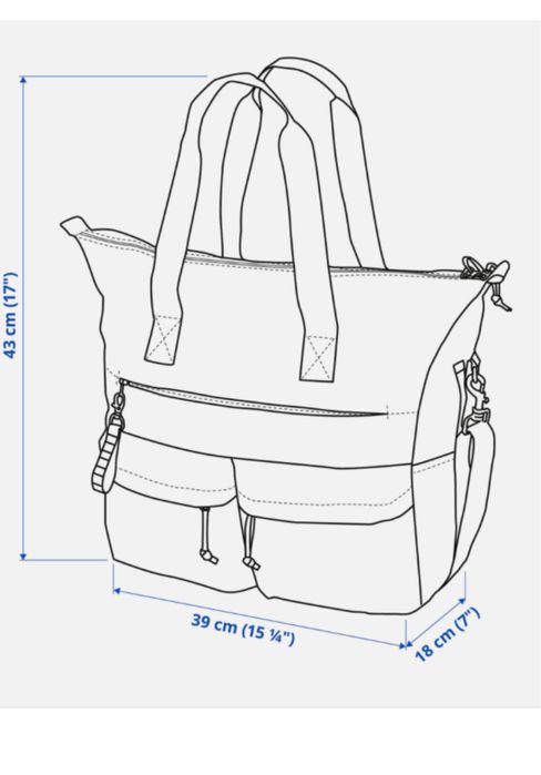 IKEA VARLDENS сумка Weekend bag 39x18x43 cm