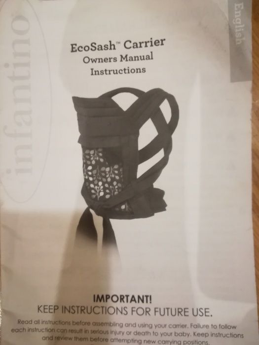 Nosidło ergonomiczne EcoSash Carrier