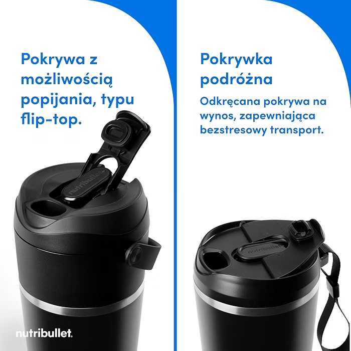 Blender Przenośny Nutribullet Flip NBP016W – Kubek Termiczny 2w1!