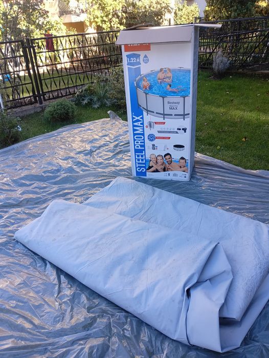 Basen ogrodowy stelarzowy + pompa