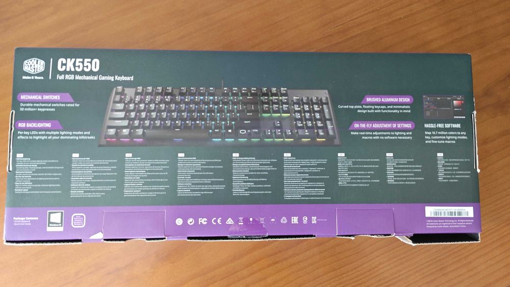 Teclado Mecânico Cooler Master CK550 Gateron Red
