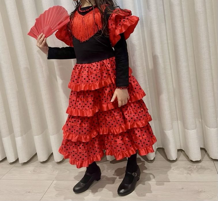 Vestido sevilhana/espanhola pack todo incluido